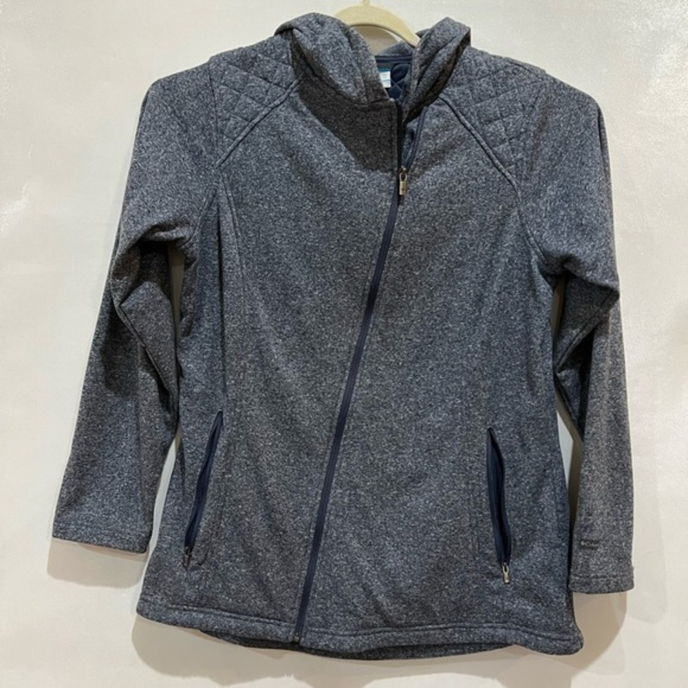 Columbia Sportwear Women’s Long Sleeve Full Zip‎ Grey Blue Sweatshirt Size XL